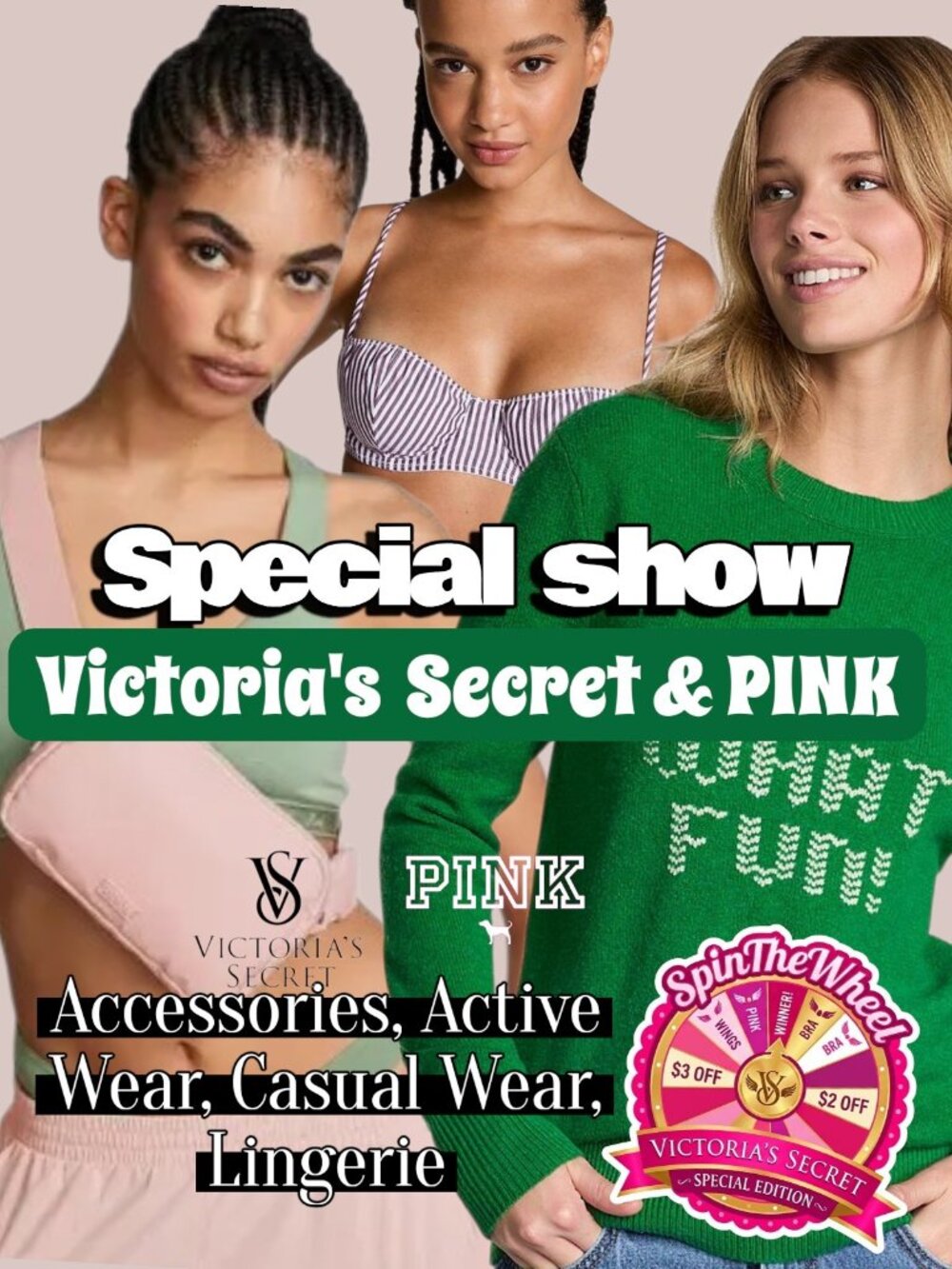 Event NWT Victoria Secret & Pink+ Activewear+RaffleVS,+Giveaway+SpecialWheel $7+